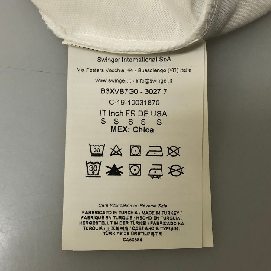 中古◆ランボルギーニ プリント Ｔシャツ メンズ サイズS ホワイト LAMBORGHINI 【AFB2】