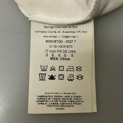 中古◆ランボルギーニ プリント Ｔシャツ メンズ サイズS ホワイト LAMBORGHINI 【AFB2】