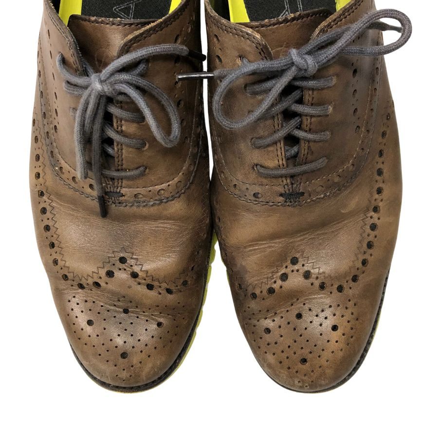 コールハーン レザースニーカー ゼログランド メンズ サイズ9.5 ブラウン C22061 COLE HAAN  zerogrand 約28.0cm【AFC45】