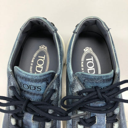 トッズ スニーカー デニム生地 メンズ サイズ5  ブルー系 TODS 約23.5cm【AFC45】