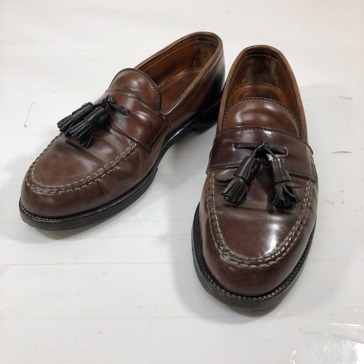 オールデン タッセルローファー コードバン バーガンディ  9917 サイズUS6.5D メンズ ブラウン Alden ローファー 約24.5cm【LA】【中古】