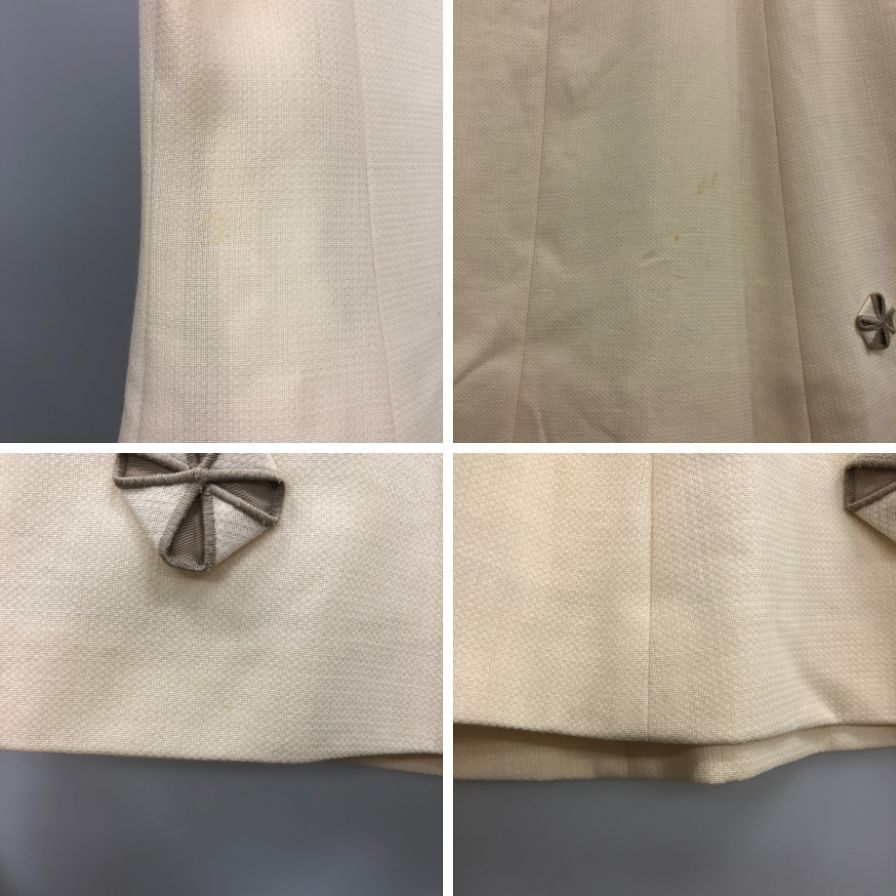 中古◆デイジーリン フォー フォクシー  ワンピース  裾リボンあしらい 32456 レディース サイズ 38 ベージュ DAISY LIN for FOXEY 【AFB44】