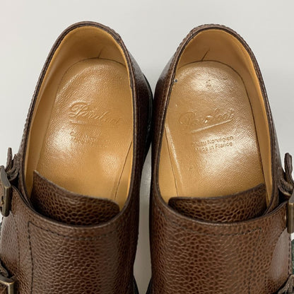 パラブーツ レザーシューズ ダブルモンクストラップ ウィリアム グレインレザー サイズUK7.5 ブラウン Paraboot WILLIAM 約26.5cm【AFD12】