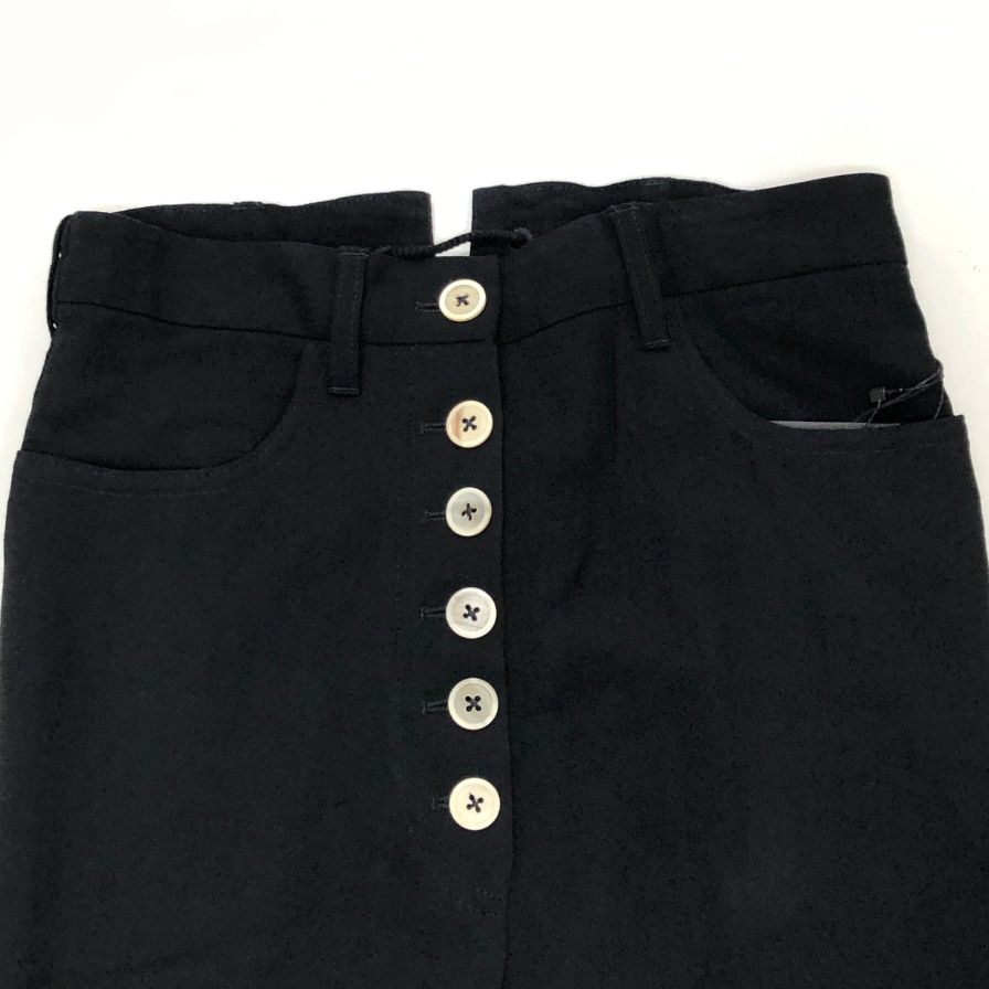 ANN DEMEULEMEESTER ブラックサルエルパンツ 36 ANN DEMEULEMEESTER 変形シルク サテンパンツ ブラック 36