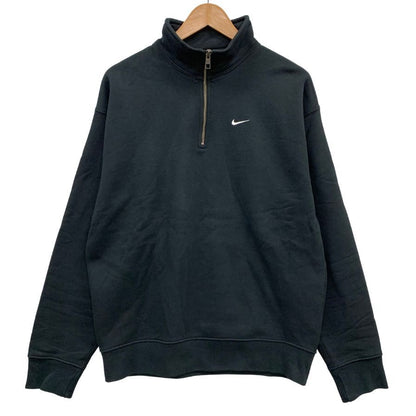 中古◆ナイキ スウェット ハーフジップ ソロ スウッシュ ブラック メンズ サイズS DQ5210-010 NIKE 【AFB42】