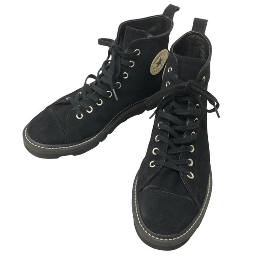 コンバース ハイカットスニーカー オールスター ロングライフハイ スエード メンズ ブラック サイズUS9.5 CONVERSE 約28.0cm【AFC28】