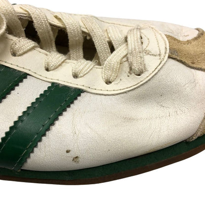 アディダス オリジナル スニーカー カントリー 70s 初期 フランス製 レディース 白×グリーン UK5.5 adidas originals 約24.5cm【AFC28】