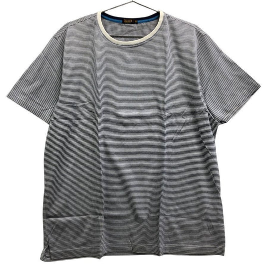 新品同様◆アラミス Tシャツ ストライプ 日本製 メンズ サイズ3L ブルー系 ARAMIS 【AFB2】