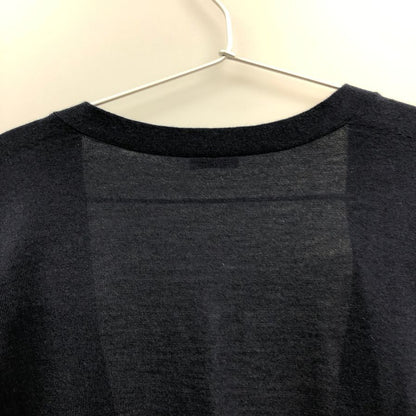 新品同様◆キャッシュ＆バルバ カーディガン ウーステッドカシミヤ 150 ネイビー メンズ サイズ2 IMWSW002 Cash&Barba 【AFB17】