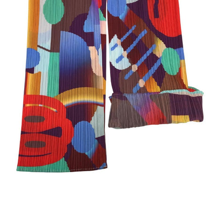 プリーツプリーズ パンツ PP61JF704 イッセイミヤケ ポリエステル 総柄 マルチカラー サイズ5 PLEATS PLEASE 【AFB43】