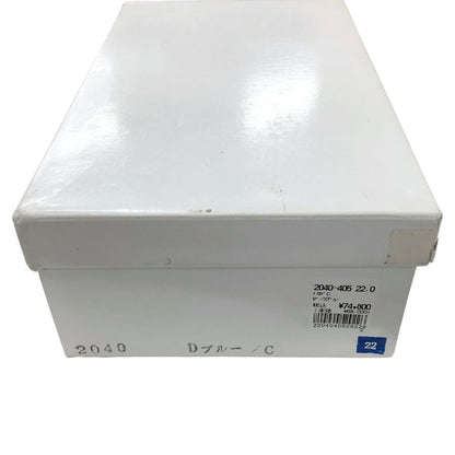 新宿屋 レザーパンプス リザード 2040-405 ダークブルー 22㎝ レディース shinjukuya 約22.0cm【7-19】