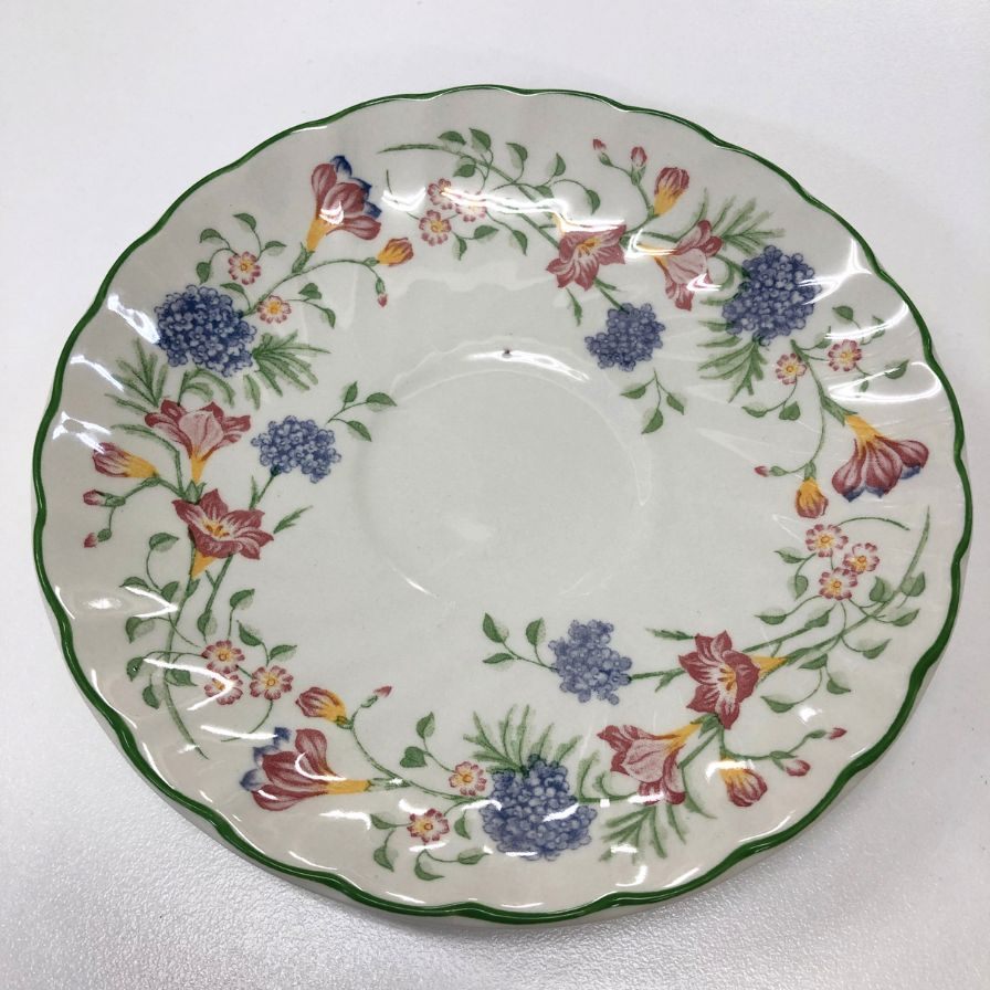 チャーチル 皿 8枚セット 花柄 ホワイト  Churchill【AFI28】【中古】