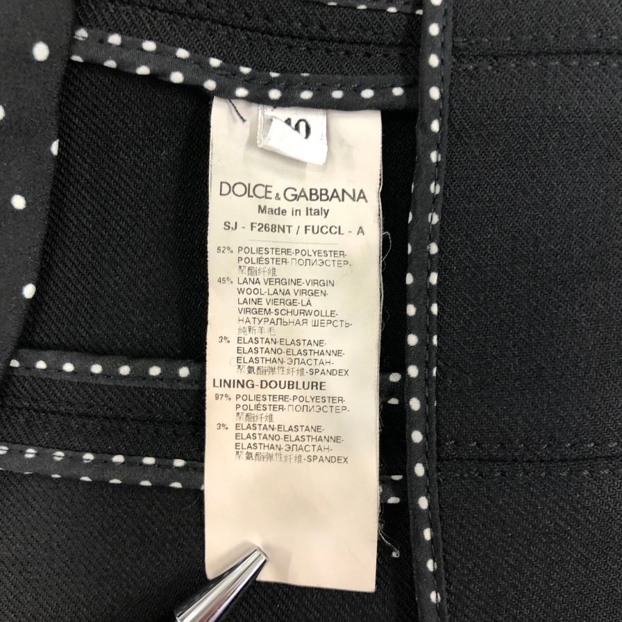 美品◆ドルチェ&ガッバーナ 半袖ショートジャケット レデース サイズ40 ブラック Dolce & Gabbana 【AFB17】