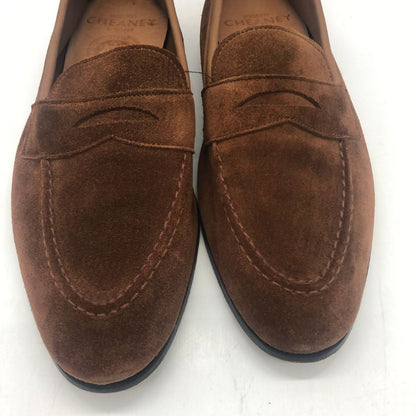 ジョセフチーニー  スエード コインローファー トビー メンズ サイズ7.5 ブラウン JOSEPH CHEANEY ローファー 約25.5cm【LA】【中古】
