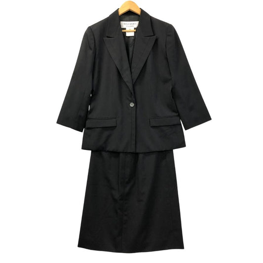 イヴサンローラン リヴゴーシュ セットアップ スーツ ウール 上下セット ブラック レディース サイズ40 Yves Saint Laurent Rivegauche【AFB20】