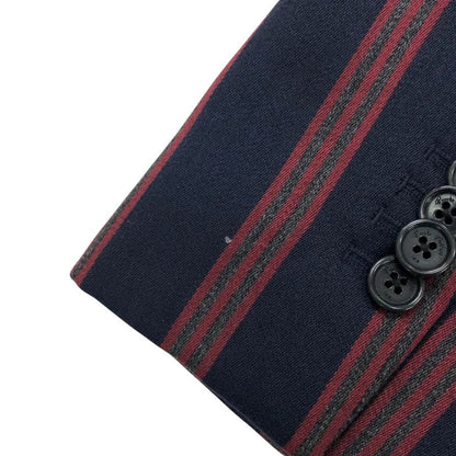 中古◆ブルックスブラザース ストライプ ジャケット  レディース  サイズ6 ネイビー＆レッド Brooks Brothers 【AFB50】