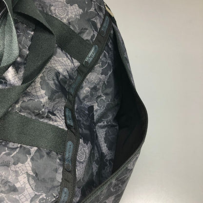 レスポートサック ボストンバッグ 花柄 ブラック系   LeSportsac【AFE5】