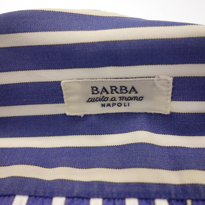 Used ◆Barba Cleric Shirt Blue Stripe Size 41 BARBA [AFB14] 