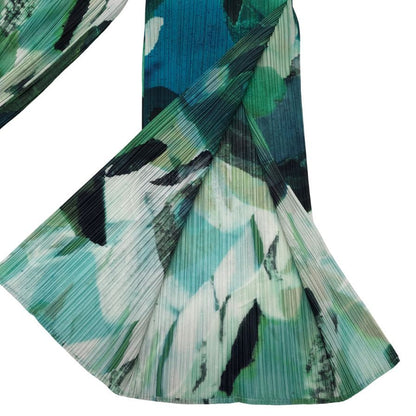 プリーツプリーズ クロップドパンツ PETAL WALTZ 総柄 サイズ4 PP21-JF704 PLEATS PLEASE ISSEY MIYAKE 【AFB10】