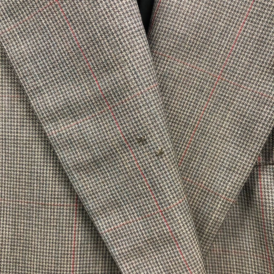 美品◆バーバリー テーラードジャケット 90年代 旧タグ チェック グリーン メンズ サイズ50 Burberry vintage 【AFF22】