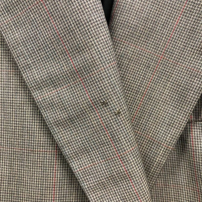 美品◆バーバリー テーラードジャケット 90年代 旧タグ チェック グリーン メンズ サイズ50 Burberry vintage 【AFF22】