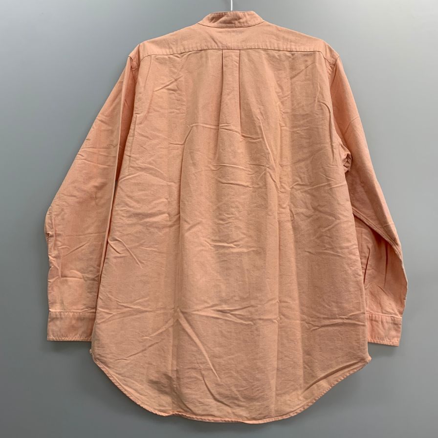 美品◆ポロ ラルフローレン バンドカラーシャツ 90s オールド ピンク メンズ サイズ15.5 Polo Ralph Lauren 【AFB1】