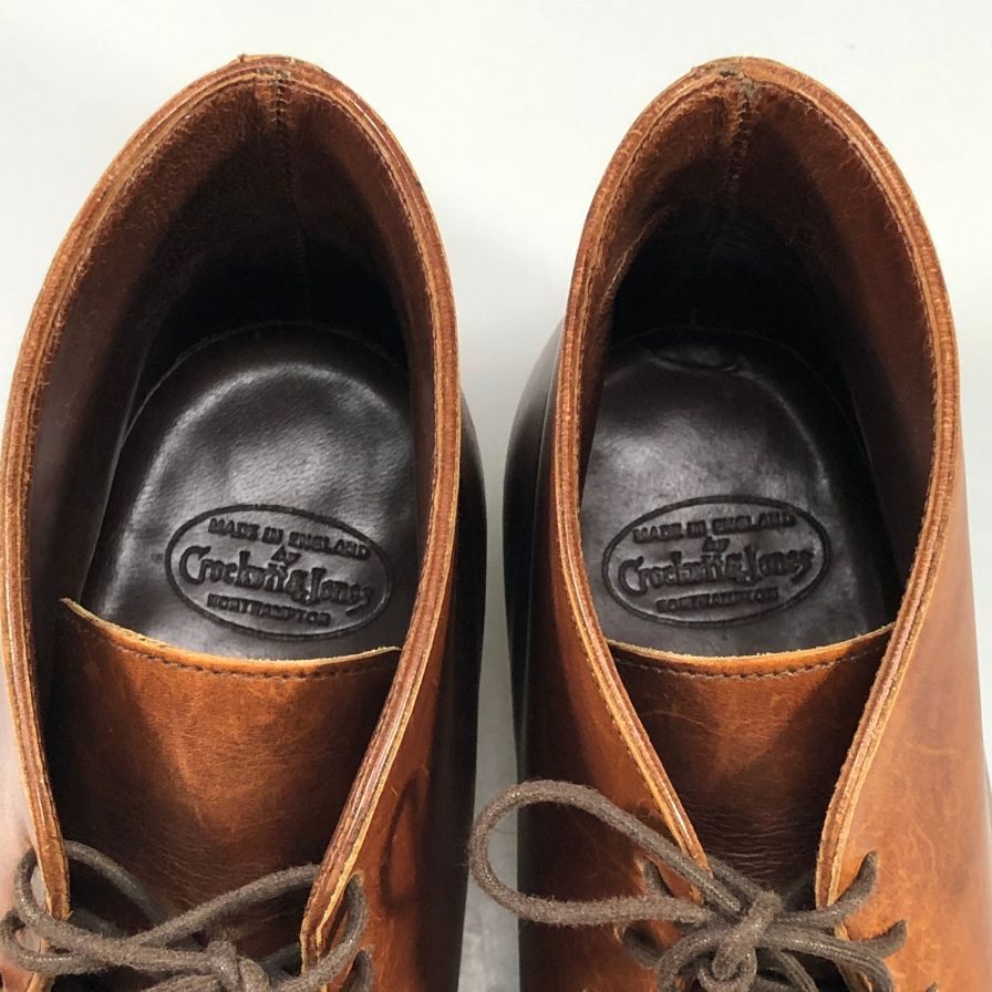 クロケット&ジョーンズ チャッカブーツ キャンベリー2 CAMBERLEY2 ブラウン メンズ UK7.5E CROCKETT&JONES 約26.5cm【AFC41】