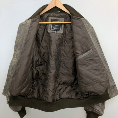 中古◆ジョン オウンビー カンパニー アウター MA-1 レザー ブラウン系 メンズ サイズM John Ownbey Company 【AFG1】
