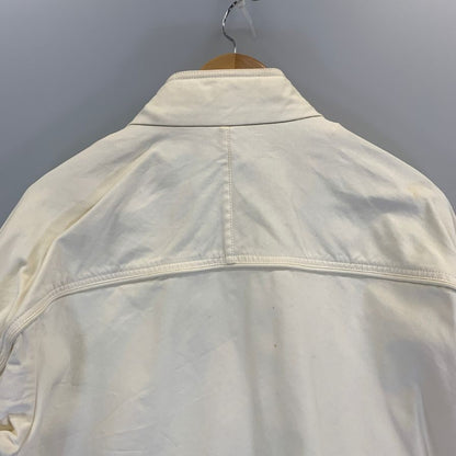 美品◆サルヴァトーレ フェラガモ コーチジャケット メタル釦 ホワイト メンズ 48サイズ Salvatore Ferragamo 【AFB1】