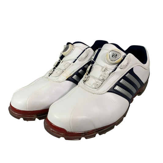 アディダス Q44895 ピュアメタル ボア プラス ゴルフシューズ ホワイト サイズ25.5㎝ メンズ adidas 約25.5cm【YB2】