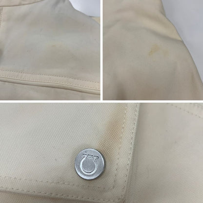 美品◆サルヴァトーレ フェラガモ コーチジャケット メタル釦 ホワイト メンズ 48サイズ Salvatore Ferragamo 【AFB1】