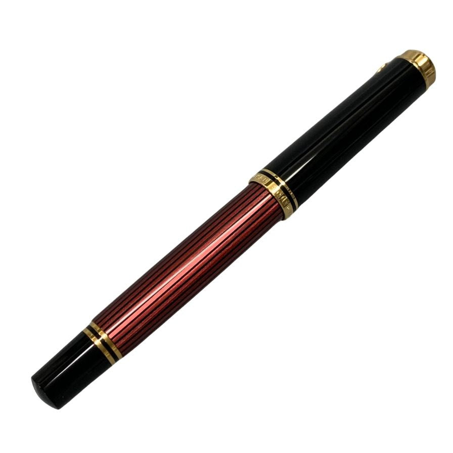 ペリカン 万年筆 スーベレーン 赤縞 ストライプ ペン先14C-585 F字 PELIKAN Souveran【AFI14】