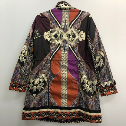 美品◆エトロ コート 中綿 総柄 ペイズリー イタリア製 レディース サイズ42 ETRO 【AFA13】