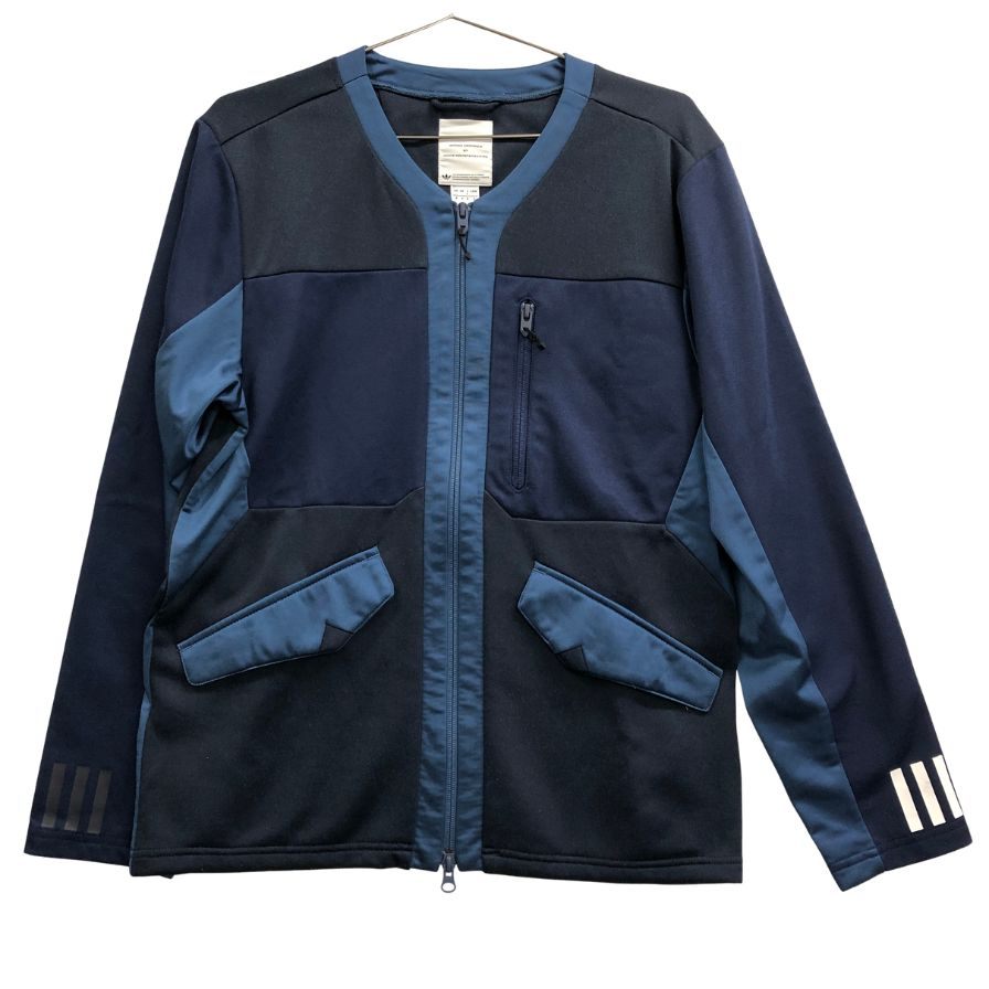 中古◆アディダス×ホワイトマウンテニアリング トラックトップカーディガン ネイビー メンズ サイズL AO0846 adidas×WHITE MOUNTAINEERING 【AFB37】