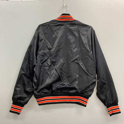 美品◆フェルコ ジャイアンツ スタジャン ナイロン 刺繍ロゴ ブルゾン サイズM ブラック オレンジ Felco MLB San Francisco Giants 【AFB34】