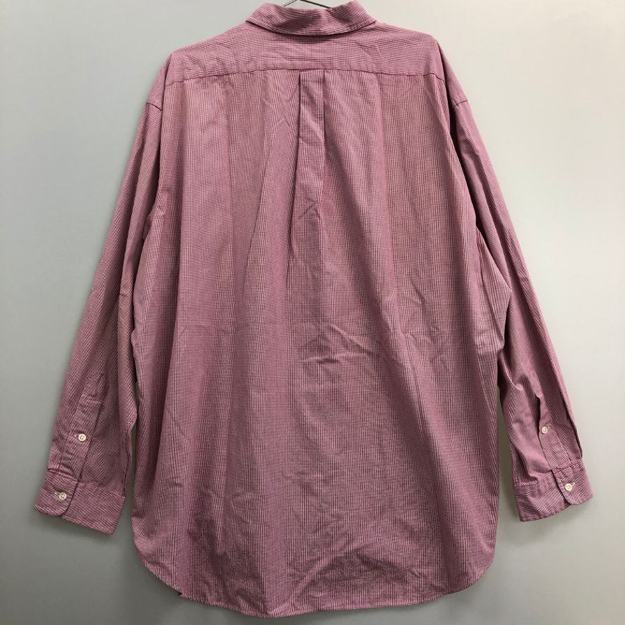 美品◆ラルフローレン ボタンダウンシャツ 90S オールド BLAKE チェック ピンク系 メンズ サイズXXL Ralph Lauren 【AFB40】