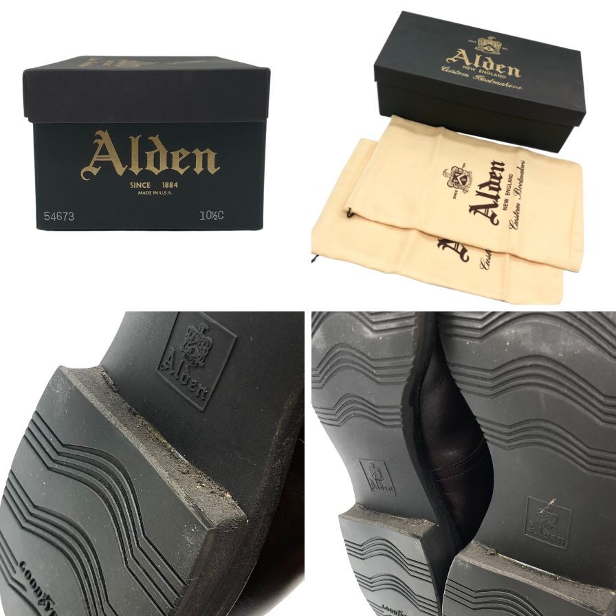 オールデン レザーシューズ 54673 オースティンベンズカーフ ブラウン サイズ10.5 ブラウン Alden ビジネスシューズ 約28.5cm【LA】【中古】
