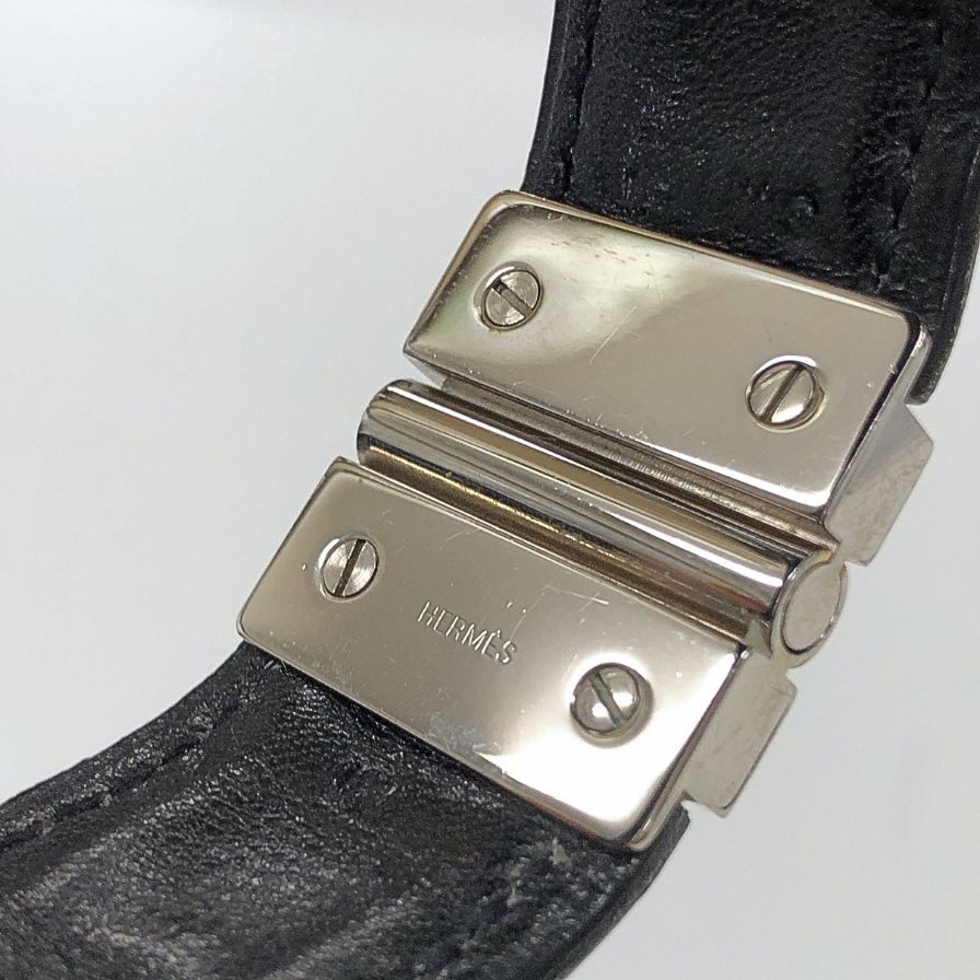 エルメス レザーブレスレット シルバー金具 レディース HERMES