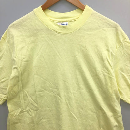 極美品◆ヘインズ Tシャツ クルーネック コットン メンズ イエロー サイズL HANES 【AFB47】