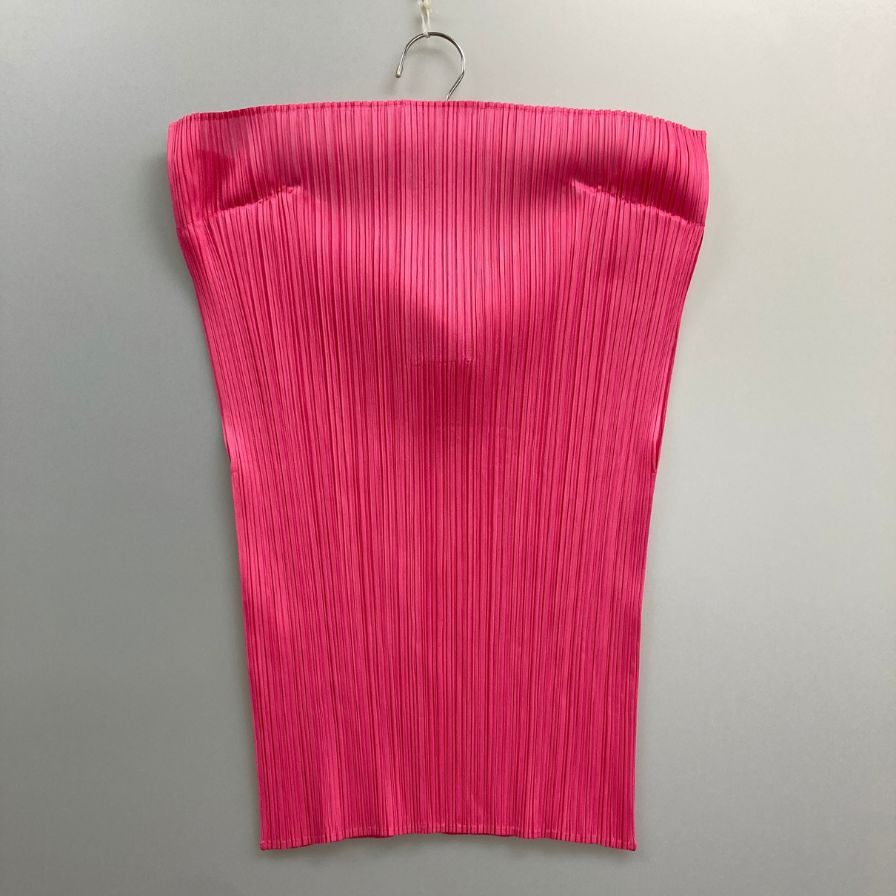 美品◆プリーツプリーズ イッセイミヤケ ハイネック ノースリーブ PP33JK111 ピンク サイズ3 PLEATS PLEASE 【AFB26】