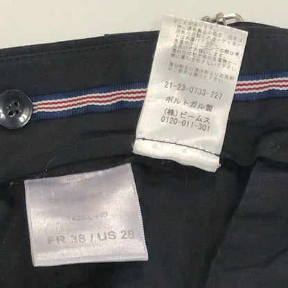 ベルナールザンス ×ビームス ウール混合 スラックス  パンツ メンズサイズ US28  ブラック BERNARD ZINS × BEAMS 【AFB30】
