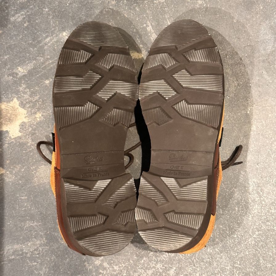 パラブーツ シャンボード Garance カフェ スエードコンビ パッチワーク サイズUK4 メンズ ブラウン Paraboot ビジネスシューズ 約23.5cm【LA】【中古】