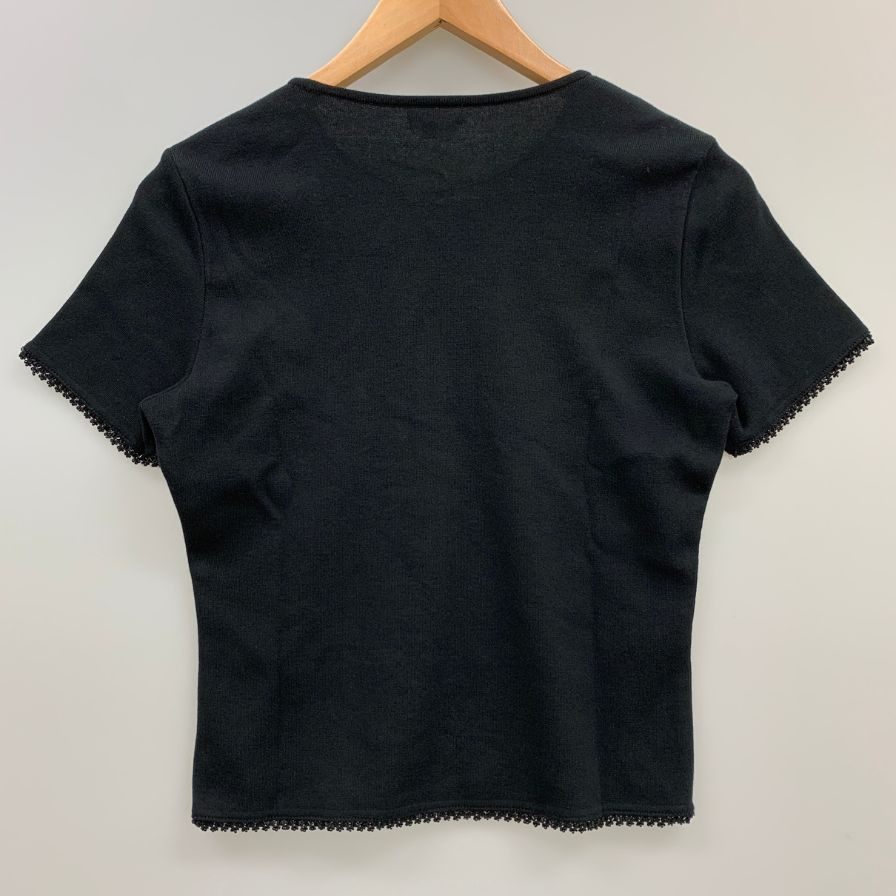 中古■フォクシー 綿100%カットソー ブラック サイズ40 FOXEY 【AFB4】