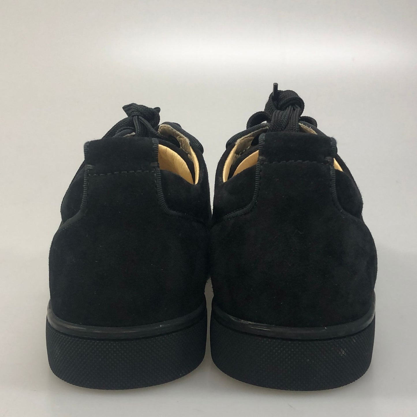クリスチャンルブタン スニーカー べロア ラインストーン スタッズ メンズ ブラック サイズ40  Christian Louboutin 約25.0cm【AFD40】