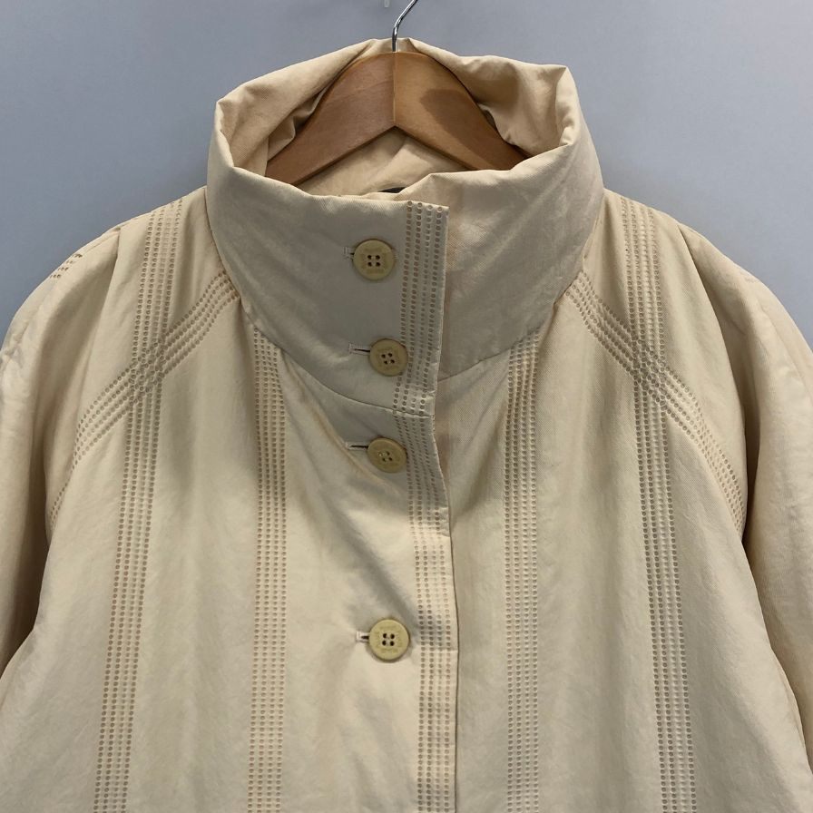 美品◆プリーツプリーズ イッセイミヤケ ダウンコート ベージュ レディース サイズ3 PP74-ZA872 PLEATS PLEASE ISSEY MIYAKE 【AFA20】