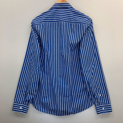 美品◆ケンゾー ロングスリーブシャツ ストライプ サックスブルー メンズ サイズ39 KENZO 【AFB34】
