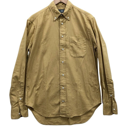 極美品◆ギットマン ヴィンテージ 長袖シャツ ボタンダウン アメリカ製 コットン メンズ カーキ サイズM GITMAN VINTAGE 【AFB9】