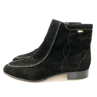 バルマン スウェード サイドジップブーツ ブラック サイズ8.5  BALMAIN 約26.5cm【AFC43】