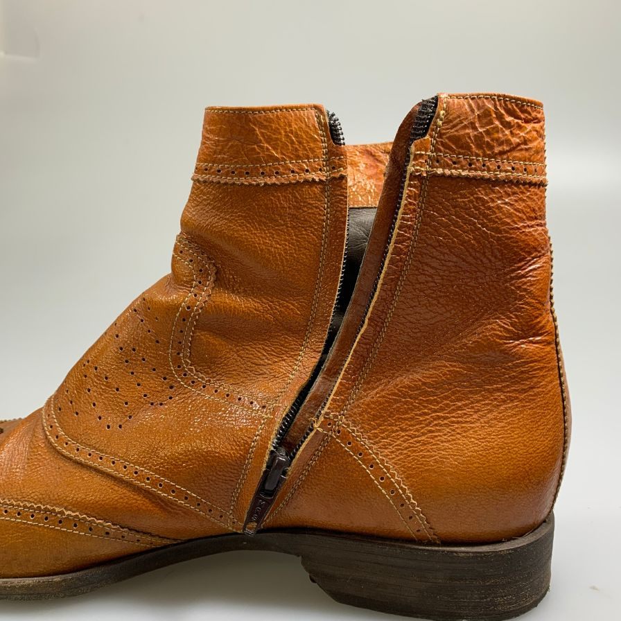 ドリス ヴァン ノッテン サイドジップブーツ ブラウン メンズ サイズ41 DRIES VAN NOTEN 約26.0cm【AFC43】