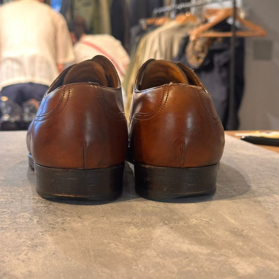 バーニーズニューヨーク エドワードグリーン製 Uチップ 32ラスト ブラウン サイズUK7 メンズ BARNEYS NEW YORK ビジネスシューズ 約25.5cm【LA】【中古】